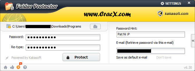 Kakasoft folder protector password recovery